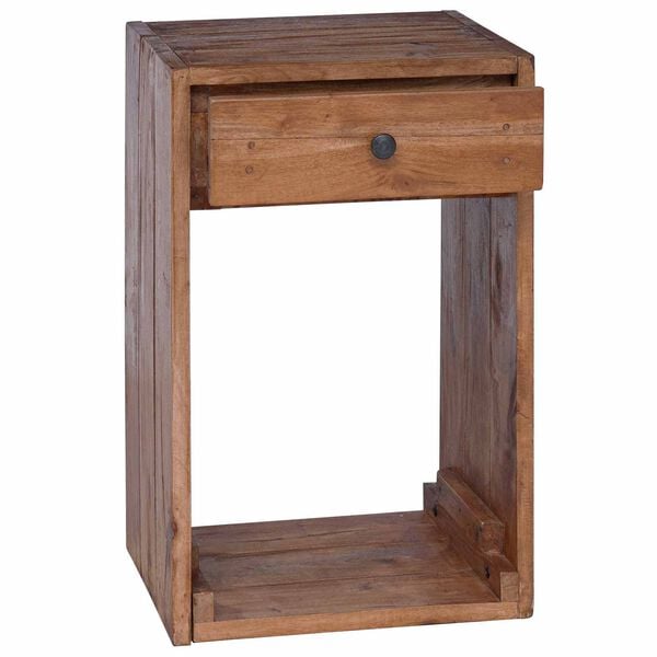 vidaXL Mesa-de-cabeceira com gaveta Castanho 63 x 30 x 79 cm