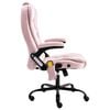vidaXL Cadeira de escrit&oacute;rio c/ fun&ccedil;&atilde;o de massagem veludo rosa