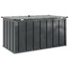 vidaXL Caixa de Armazenamento para Jardim Preto 101 x 56,5 x 50 cm A&ccedil;o