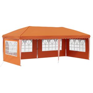 vidaXL Tenda de Festa Pop-up 575 x 289 x 245 cm Laranja