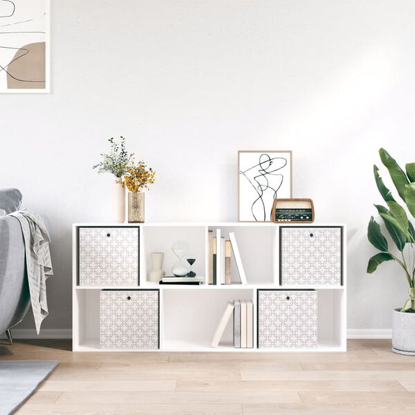 vidaXL Caixas de arrumação dobráveis 4 pcs 32x32x32 cm TNT creme