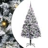 vidaXL &Aacute;rvore de Natal Artificial Branco 210 cm PVC, A&ccedil;o e Pl&aacute;stico