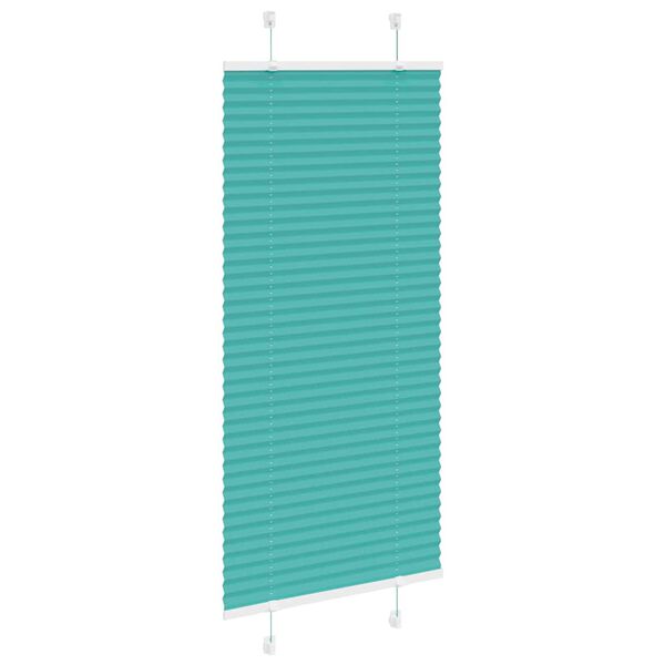 vidaXL Plissado Cego Gasolina verde 65x150 cm Largura Tecido 64,4 cm