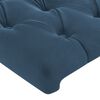 vidaXL Estrutura de cama sem colch&atilde;o 90x200 cm veludo azul-escuro
