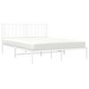 vidaXL Estrutura de cama com cabeceira 150x200 cm metal branco