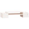 vidaXL Suporte para monitor 70x27,5x15 cm pinho maci&ccedil;o branco