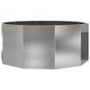 vidaXL Floreira Prateado 120 x 120 x 50 cm A&ccedil;o inoxid&aacute;vel