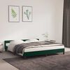 vidaXL Estrutura de cama sem colch&atilde;o 180x200 cm veludo verde-escuro
