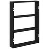 vidaXL Prateleira de parede 43x9x60 cm derivados de madeira preto