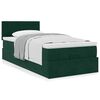 vidaXL Estrutura cama otomana colch&atilde;o 80x200 cm veludo verde escuro