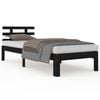 vidaXL Estrutura de cama 100x200 cm madeira maci&ccedil;a preto