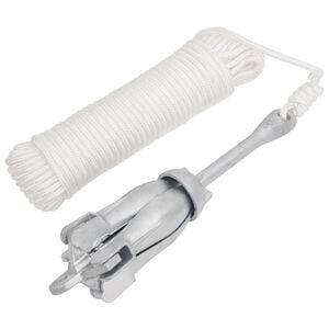 vidaXL &Acirc;ncora dobr&aacute;vel corda 8 kg ferro fundido galvanizado a quente