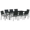 vidaXL Conjunto de Jantar para Jardim 9 unid. Preto e Cinza Claro