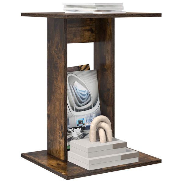 vidaXL Mesa Lateral Carvalho Defumado 45 x 40 x 62,5 cm