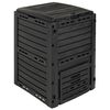 vidaXL Compostor de jardim Preto 59,5 x 60 x 81,5 cm 280 l 100% PP