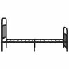 vidaXL Estrutura de cama com cabeceira e p&eacute;s 90x200 cm metal preto