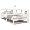 vidaXL Cama com estante sem colch&atilde;o 90x200 cm pinho maci&ccedil;o branco