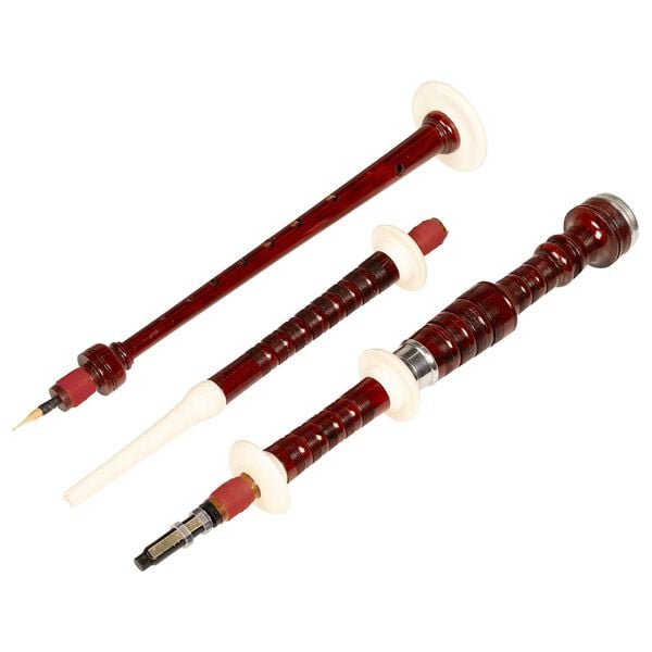 Gaita-de-foles escocesa padr&atilde;o xadrez vermelho royal