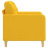vidaXL Poltrona 60 cm tecido amarelo-claro