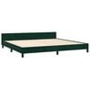 vidaXL Estrutura de cama sem colch&atilde;o 200x200 cm veludo verde-escuro