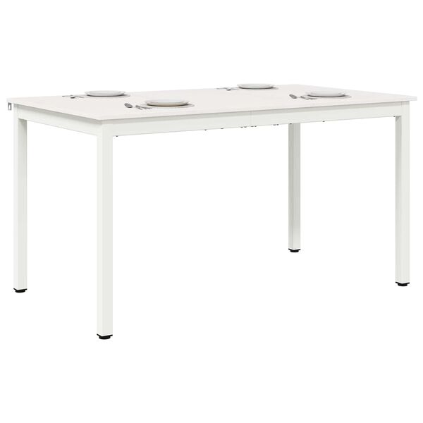 vidaXL Mesa de jantar Branco 140 x 80 x 75 cm