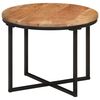 vidaXL Mesa de centro 45x45x35 cm madeira de ac&aacute;cia maci&ccedil;a e ferro