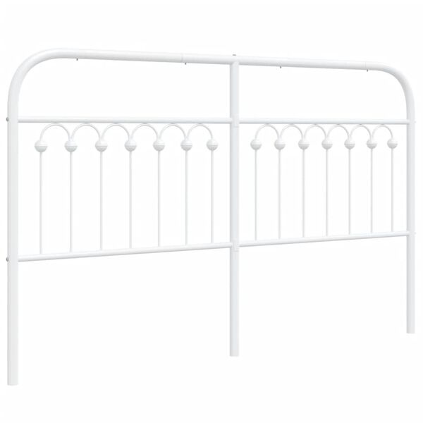 vidaXL Cabeceira de cama 150 cm metal branco