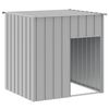 vidaXL Casota para c&atilde;es com telhado cinza claro 110x103x109 cm a&ccedil;o galvanizado