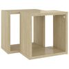 vidaXL Prateleiras de parede em forma de cubo 2 pcs 26x15x26 cm sonoma