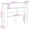 vidaXL Cabeceira com Arm&aacute;rio e LED Sonoma 140 x 16,5 x 103,5 cm