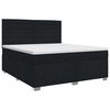 vidaXL Cama box spring com colch&atilde;o Preto 180 x 200 cm Tecido