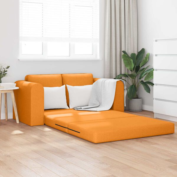 vidaXL Sof&aacute;-Cama 60cm Amarelo Escuro tecido