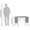 vidaXL Mesa de jardim com tampo em acácia 105x75x72 cm vime PE bege