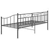 vidaXL Sofá-cama 90x200 cm metal preto