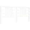 vidaXL Estrutura de cama com cabeceira 200x200cm madeira maci&ccedil;a branco