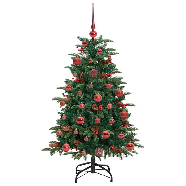 vidaXL Árvore de Natal Artificial Verde 120 cm PVC, Metal e Plástico