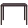 vidaXL Mesa de Jantar para Jardim Castanho 100 x 100 x 73 cm vime PE