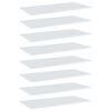 vidaXL Prateleiras estante 8pcs 80x30x1,5cm contrapl. branco brilhante