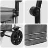 vidaXL Carrinho de Compras Manual Cinzeto 36.5 x 46.5 x 100.5 cm