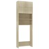 vidaXL Arm&aacute;rio m&aacute;quina lavar roupa 64x25,5x190 cm aglomerado carvalho