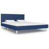 vidaXL Estrutura de cama 160x200 cm tecido azul