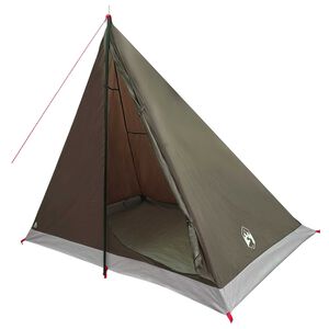 vidaXL Barraca para Caminhadas 2 pessoa Marrom e Cinza
