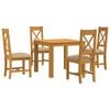 vidaXL Conjunto de sala de jantar 5 unid. Bege