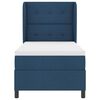 vidaXL Cama Box com colch&atilde;o com cabeceira Azul 80 x 200 cm tecido