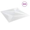 vidaXL Pain&eacute;is de parede 24 pcs Estrela Branca 50 x 50 cm Espuma XPS