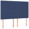 vidaXL Cama box spring c/ colch&atilde;o e LED 140x190 cm tecido azul