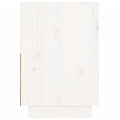 vidaXL Mesa de cabeceira 60x34x51 cm madeira de pinho maciça branco