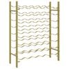 vidaXL Garrafeira para 48 garrafas metal dourado