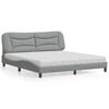 vidaXL Cama com colch&atilde;o Hvar 180x200 cm tecido cinzento-claro