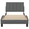 vidaXL Estrutura de cama sem colch&atilde;o Hanko 90x190 cm tecido cinzento-escuro